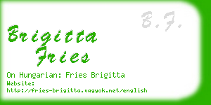 brigitta fries business card